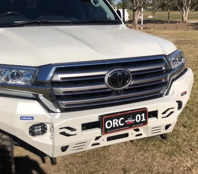 БАМПЕР RIVAL СИЛОВОЙ ПЕРЕДНИЙ АЛЮМИНИЕВЫЙ (ЧЕРНЫЙ) ДЛЯ TOYOTA LAND CRUISER 200 (2015+) - Силовые бамперы - TOYOTA - Toyota Land Cruiser