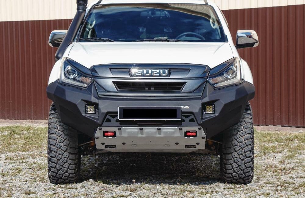 Бампер алюминиевый передний (черный) для Isuzu D-max (2017 - 2019) - Силовые бамперы - ISUZU - Isuzu D-max