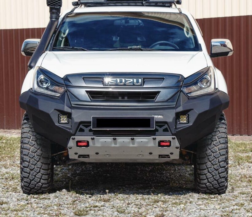 Бампер алюминиевый передний (черный) для Isuzu D-max (2017 - 2019) - Силовые бамперы - ISUZU - Isuzu D-max