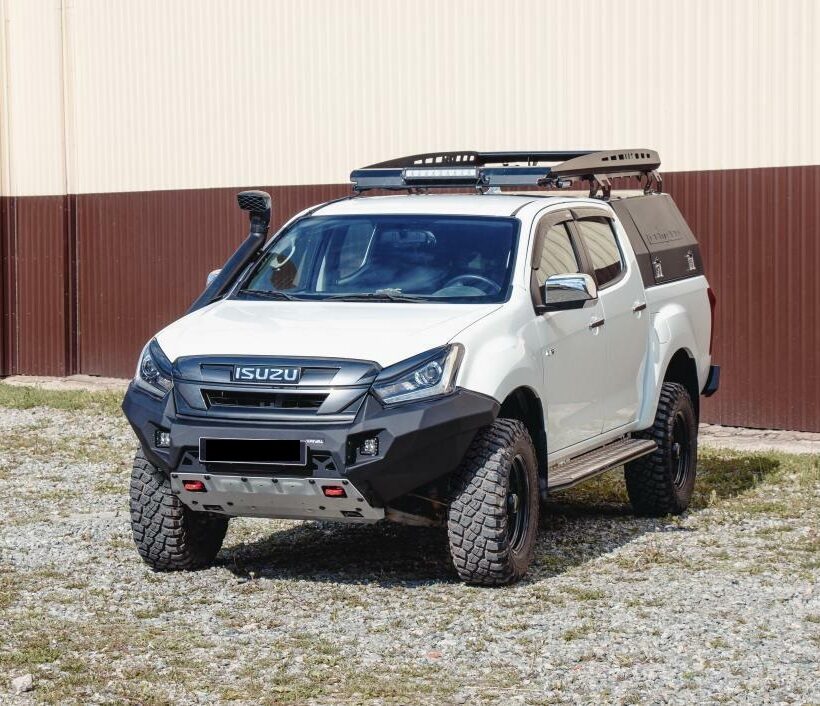 Бампер алюминиевый передний (черный) для Isuzu D-max (2017 - 2019) - Силовые бамперы - ISUZU - Isuzu D-max