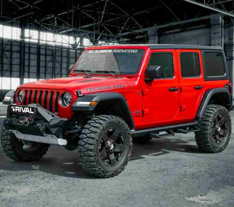 СИЛОВЫЕ ПОРОГИ RIVAL (СО СТУПЕНЬКАМИ) ДЛЯ JEEP WRANGLER JL (5 ДВЕРЕЙ) - Силовые пороги