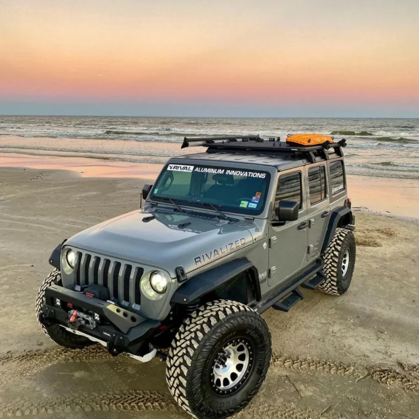 СИЛОВЫЕ ПОРОГИ RIVAL (СО СТУПЕНЬКАМИ) ДЛЯ JEEP WRANGLER JL (5 ДВЕРЕЙ) - Силовые пороги