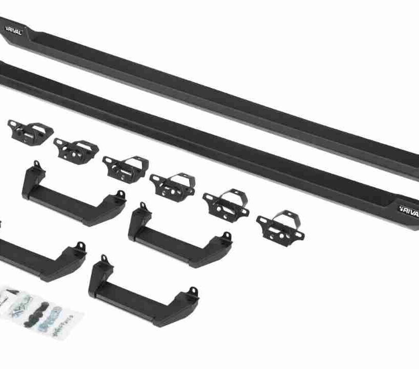 СИЛОВЫЕ ПОРОГИ RIVAL (СО СТУПЕНЬКАМИ) ДЛЯ JEEP WRANGLER JL (5 ДВЕРЕЙ) - Силовые пороги