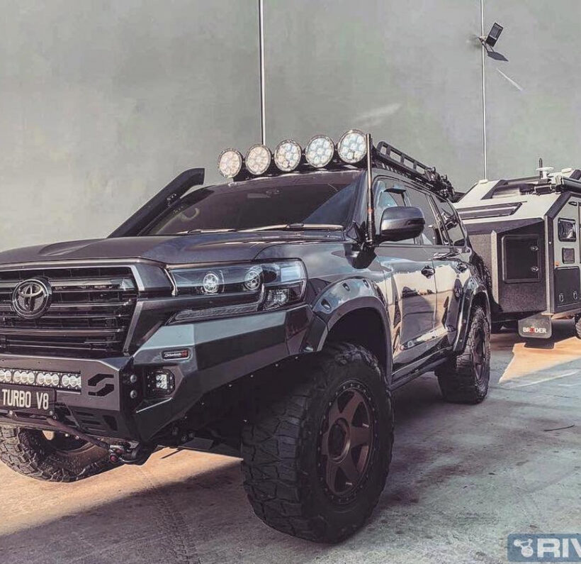БАМПЕР RIVAL СИЛОВОЙ ПЕРЕДНИЙ АЛЮМИНИЕВЫЙ (ЧЕРНЫЙ) ДЛЯ TOYOTA LAND CRUISER 200 (2015+) - Силовые бамперы - TOYOTA - Toyota Land Cruiser