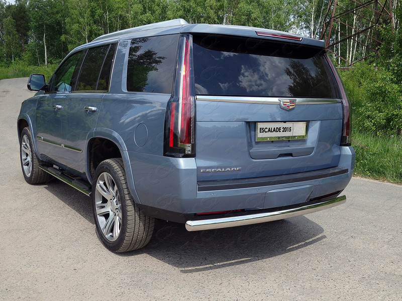 Защита задняя (овальная) 75х42 мм для CADILLAC Escalade 2015- - Защита днища - CADILLAC - Cadillac Escalade