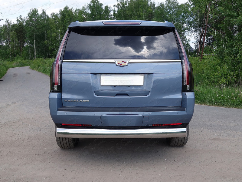 Защита задняя (овальная) 120х60 мм для CADILLAC Escalade 2015- - Защита днища - CADILLAC - Cadillac Escalade
