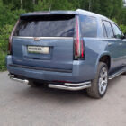 Защита задняя (уголки двойные) 76,1/42,4 мм для CADILLAC Escalade 2015- - Защита днища - CADILLAC - Cadillac Escalade
