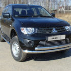 Защита передняя нижняя (двойная) 76/75мм для MITSUBISHI L200 (Long) 2014-2015 - Экстерьер - MITSUBISHI - Mitsubishi L200