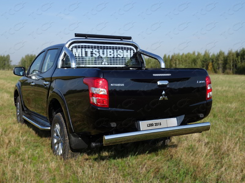 Защита задняя центральная 120х60 мм для MITSUBISHI L200 2015-2018 - Защита днища - MITSUBISHI - Mitsubishi L200