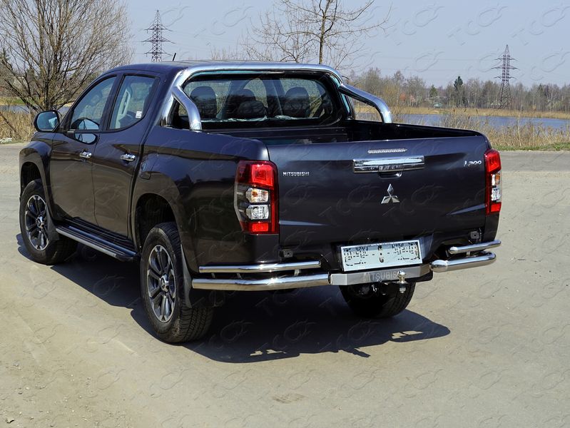 Тюнинг для MITSUBISHI L200 2019- \ Защита задняя (уголки) 76,1 мм (на автомобиль без бампера) - Силовые бамперы - MITSUBISHI - Mitsubishi L200