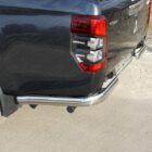Тюнинг для MITSUBISHI L200 2019- \ Защита задняя (уголки овальные) 75х42 мм (на автомобиль без бампера) - Силовые бамперы - MITSUBISHI - Mitsubishi L200