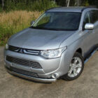 Защита передняя нижняя (овальная) 75х42 мм для MITSUBISHI Outlander 2012-2014 - Экстерьер - MITSUBISHI - Mitsubishi Outlander