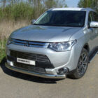 Защита передняя нижняя (овальная) 75х42 мм для MITSUBISHI Outlander 2014-2015 - Экстерьер - MITSUBISHI - Mitsubishi Outlander
