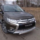 Защита передняя нижняя (овальная) 75х42 мм для MITSUBISHI Outlander 2015-2018 - Экстерьер - MITSUBISHI - Mitsubishi Outlander