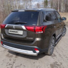 Защита задняя (овальная) 75х42 мм для MITSUBISHI Outlander 2015-2018 - Экстерьер - MITSUBISHI - Mitsubishi Outlander
