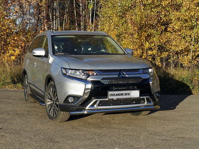 Защита передняя нижняя 60,3 мм для MITSUBISHI Outlander 2018- - Экстерьер - MITSUBISHI - Mitsubishi Outlander