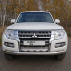 Защита передняя нижняя (овальная) 75х42 мм для MITSUBISHI Pajero IV 2014- - Экстерьер - MITSUBISHI - Mitsubishi Pajero