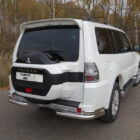Защита задняя (уголки двойные) 76,1/42,4 мм для MITSUBISHI Pajero IV 2014- - Экстерьер - MITSUBISHI - Mitsubishi Pajero