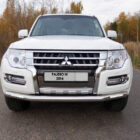 Защита передняя нижняя (с ходовыми огнями) 76,1 мм для MITSUBISHI Pajero IV 2014- - Экстерьер - MITSUBISHI - Mitsubishi Pajero