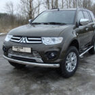 Защита передняя нижняя (овальная) 75х42 мм для MITSUBISHI Pajero Sport 2013-2015 - Экстерьер - MITSUBISHI - Mitsubishi Pajero Sport