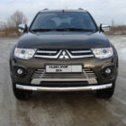 Защита передняя нижняя (с ходовыми огнями) 76,1 мм для MITSUBISHI Pajero Sport 2013-2015 - Экстерьер - MITSUBISHI - Mitsubishi Pajero Sport