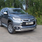 Защита передняя нижняя (двойная) 76,1/75 мм для MITSUBISHI Pajero Sport 2016-2020 - Экстерьер - MITSUBISHI - Mitsubishi Pajero Sport
