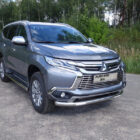 Защита передняя нижняя (с ДХО) 76,1 мм для MITSUBISHI Pajero Sport 2016-2020 - Экстерьер - MITSUBISHI - Mitsubishi Pajero Sport