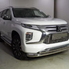 Защита передняя нижняя (двойная) 76,1/42,4 мм для MITSUBISHI Pajero Sport 2021- - Экстерьер - MITSUBISHI - Mitsubishi Pajero Sport