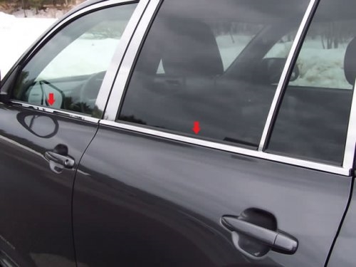 Toyota Highlander 08 Молдинги окон нижние, нержавейка, 4 части - Экстерьер - TOYOTA - Toyota Highlander
