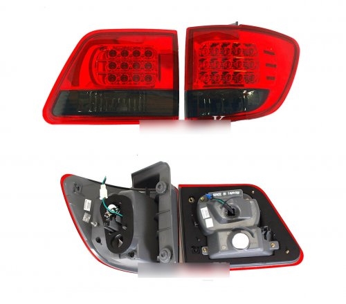 Toyota Fortuner 05-08 Фонари диодные, красные с темной полосой - Доп. свет - TOYOTA - Toyota Fortuner