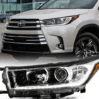 Highlander 2017- Оптика линзованная с LED ДХО, хром, комплект - Доп. свет - TOYOTA - Toyota Highlander