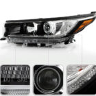 Highlander 2017- Оптика линзованная с LED ДХО, хром, комплект - Доп. свет - TOYOTA - Toyota Highlander