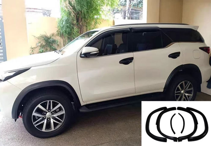 Fortuner 2015- Расширители колесных арок, черные, шершавые, вылет 3 см - Расширители арок - TOYOTA - Toyota Fortuner