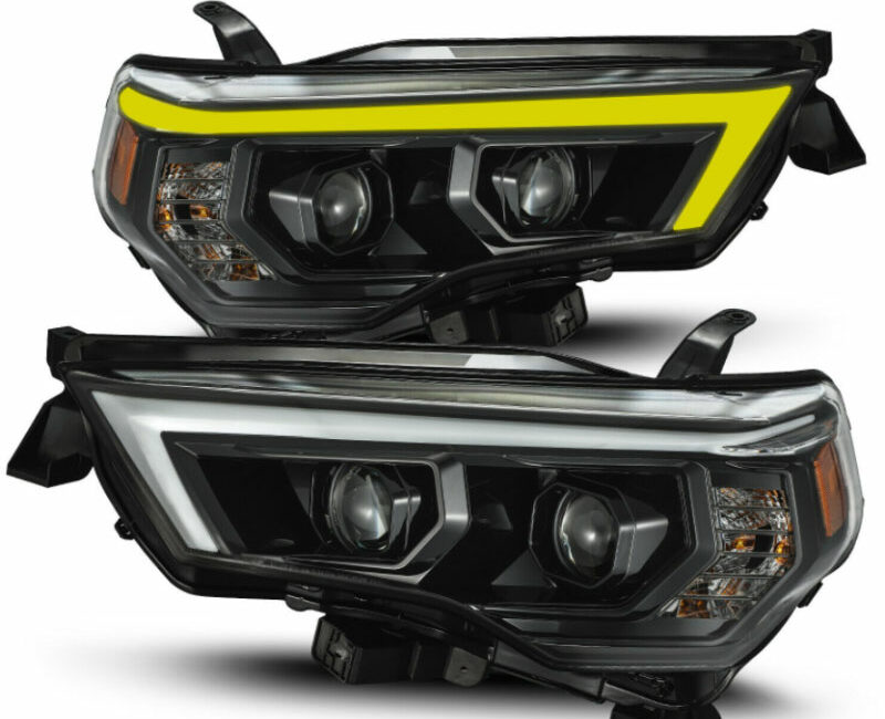 4Runner 14-20 Оптика линзованная, LED ДХО с поворотником, черная, комплект - Доп. свет - TOYOTA - Toyota 4Runner
