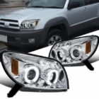 4Runner 03-05 Оптика линзованная, LED ДХО с ангельскими глазками, хром, комплект - Доп. свет - TOYOTA - Toyota 4Runner