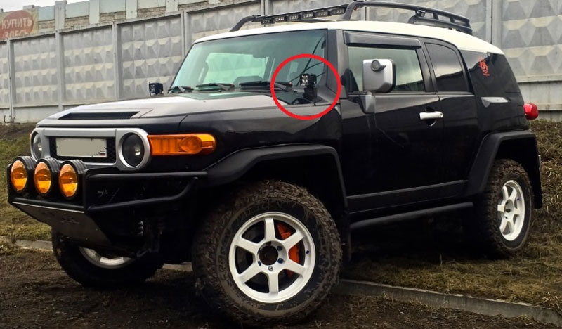 FJ Cruiser Противотуманки диодные, с креплениями в крылья, черные, в комплекте 2 штуки - Экстерьер - TOYOTA - Toyota FJ Cruiser