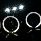 4Runner 03-05 Оптика линзованная, LED ДХО с ангельскими глазками, черная, комплект - Доп. свет - TOYOTA - Toyota 4Runner