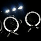 4Runner 03-05 Оптика линзованная, LED ДХО с ангельскими глазками, дымчатая, комплект - Доп. свет - TOYOTA - Toyota 4Runner