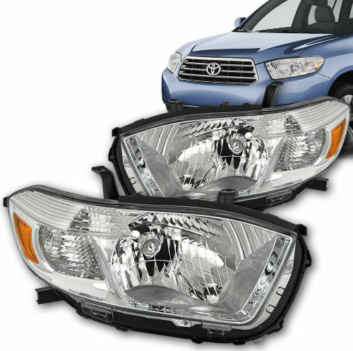 Highlander 08-10 Оптика под галоген, хром, комплект - Доп. свет - TOYOTA - Toyota Highlander