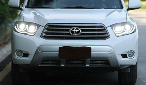 Highlander 07-10 Оптика линзованная, с LED ДХО U-style, комплект - Доп. свет - TOYOTA - Toyota Highlander