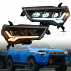 4Runner 14-20 Оптика диодная V2, LED ДХО с последовательным поворотником, черная, комплект - Доп. свет - TOYOTA - Toyota 4Runner