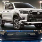 Hilux 2020- Накладка на передний бампер в стиле Modellista, с ходовыми огнями и поворотниками - Экстерьер - TOYOTA - Toyota Hilux