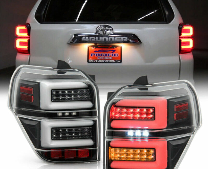4Runner 10-20 Фонари диодные V2, с белыми трубками, с последовательными поворотниками, хром дымчатые, комплект - Доп. свет - TOYOTA - Toyota 4Runner