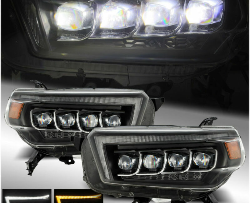 4Runner 10-13 Оптика диодная с LED ДХО V3, черная, комплект - Доп. свет - TOYOTA - Toyota 4Runner