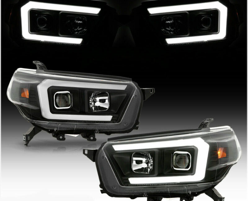 4Runner 10-13 Оптика линзованная, с LED ДХО, черная, комплект - Доп. свет - TOYOTA - Toyota 4Runner