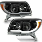 4Runner 06-09 Оптика линзованная с LED ДХО, черная, комплект - Доп. свет - TOYOTA - Toyota 4Runner