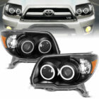 4Runner 06-09 Оптика линзованная, с ангельскими глазками, черная, комплект - Доп. свет - TOYOTA - Toyota 4Runner