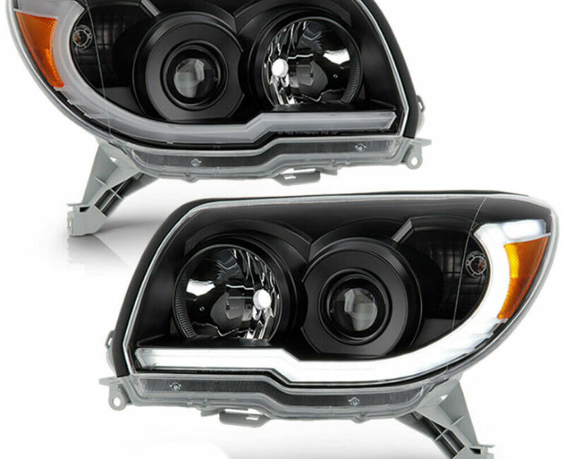 4Runner 06-09 Оптика линзованная с LED ДХО, черная, комплект - Доп. свет - TOYOTA - Toyota 4Runner