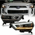 4Runner 14-20 Оптика линзованная LED ДХО с динамичным поворотником, черная, комплект - Доп. свет - TOYOTA - Toyota 4Runner