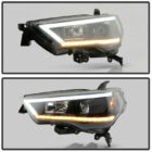 4Runner 14-20 Оптика линзованная LED ДХО с динамичным поворотником, черная, комплект - Доп. свет - TOYOTA - Toyota 4Runner